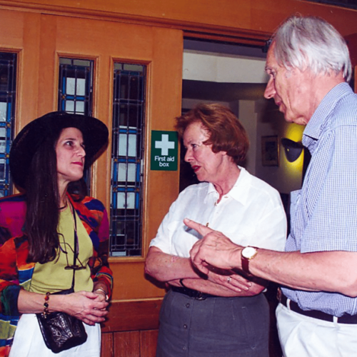 with Beatles Producer, Sir George Martin and his wife Lady Judy at Air Studios in London