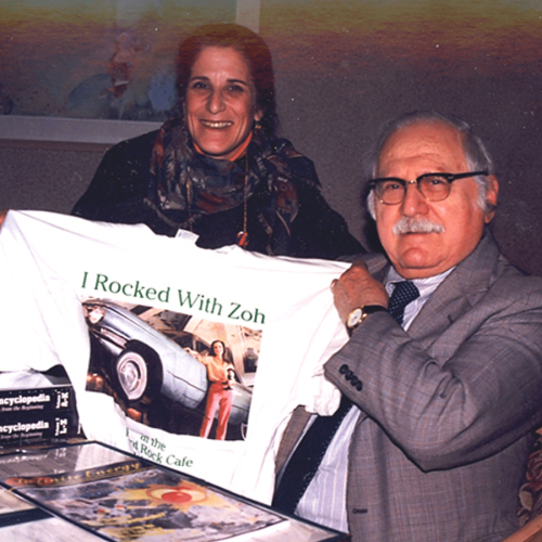 with Zecharia Sitchin for a live appearance at WCBM in Baltimore in the 1990s